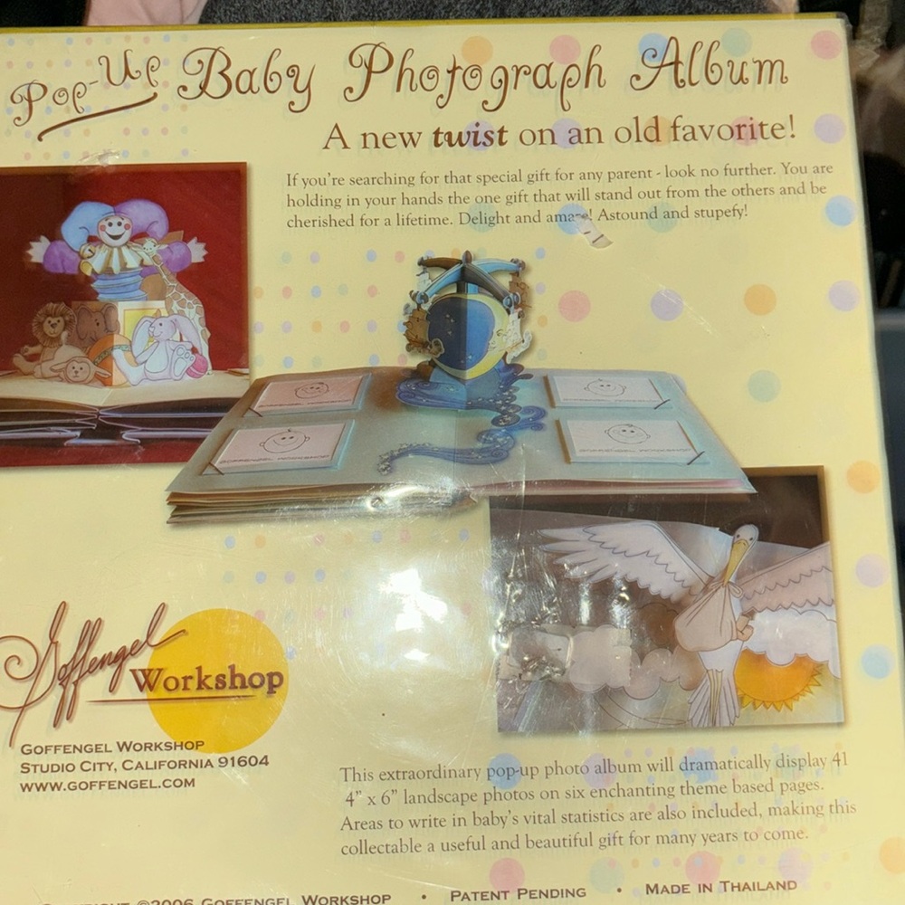 Brand new baby photograph pop up album